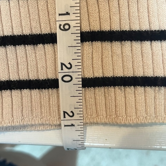 Striped Ribbed Shirt by C&A, Cream and Black, Medium - Picture 8 of 9